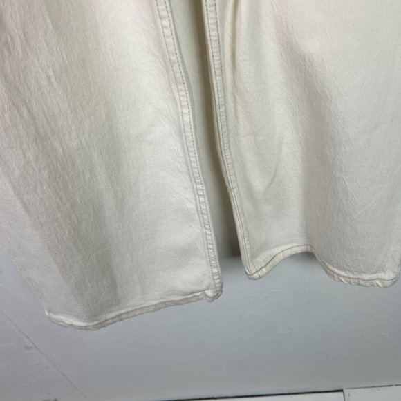 NWT Abercrombie & Fitch The Ankle Straight Ultra High Rise Cream Size 36 22 LONG - Picture 7 of 12